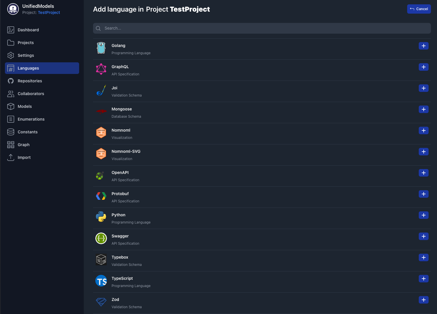 Generate your data models in your preferred languages